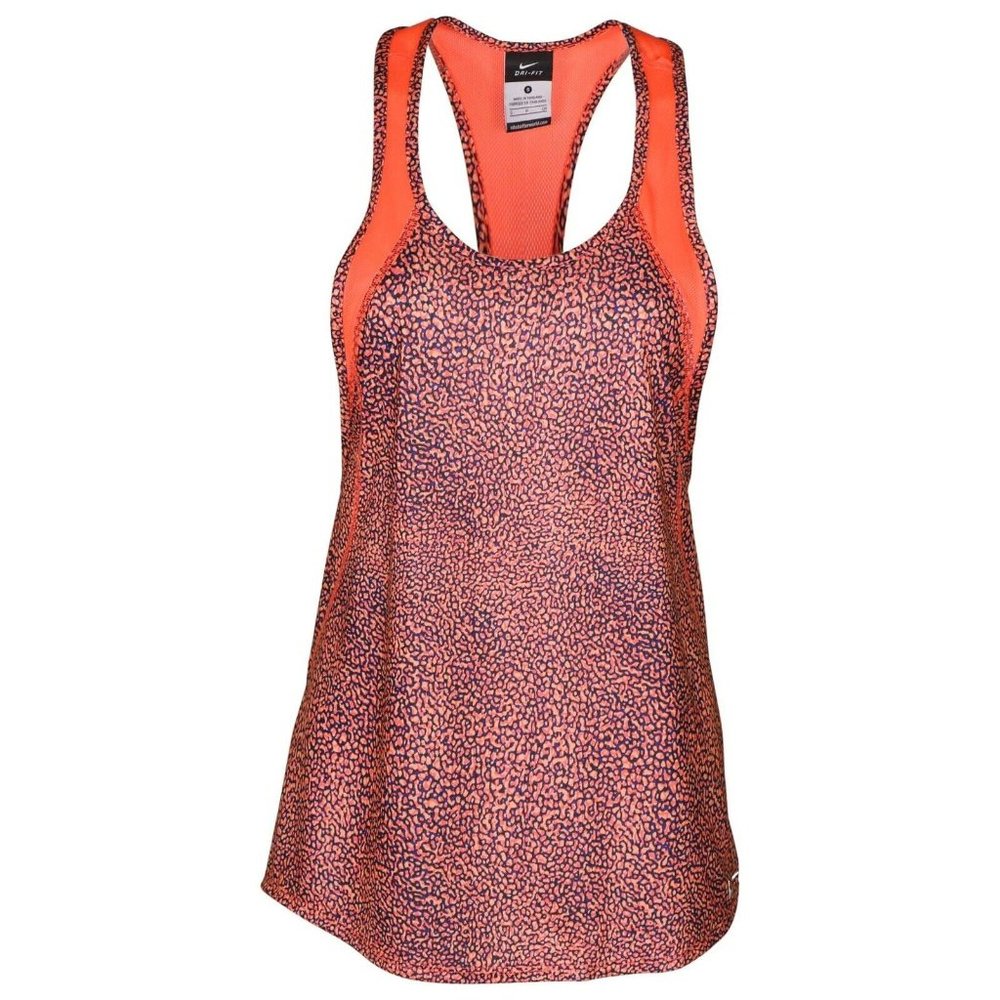 Nike Women Dri Fit Tank Top Medium Orange - Picture 1 of 8